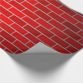 Roter Stein mit Schneesturm Geschenkpapier (Ecke)