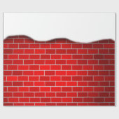 Roter Stein mit Schneesturm Geschenkpapier (Flach)