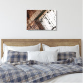 Roter Stein und gestörtes Weißholz Leinwanddruck (Insitu (Schlafzimmer))