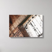 Roter Stein und gestörtes Weißholz Leinwanddruck (Vorderseite)