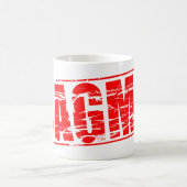 Roter Stempel-Effekt. AGM - Jahreshauptversammlung Kaffeetasse (Mittel)