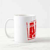 Roter Stempel-Effekt. AGM - Jahreshauptversammlung Kaffeetasse (Links)