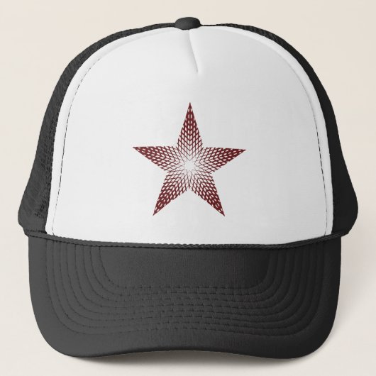 Roter Stern Baseball Truckerhut Truckerkappe (Vorderseite)