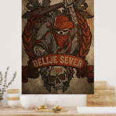 Roter Stern Belgrad Delije Sever 1989 Poster (Küche)