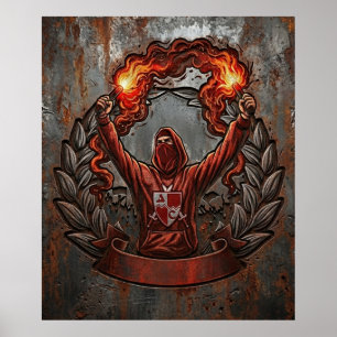 Roter Stern Belgrad Fan Art Poster
