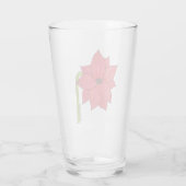 Roter Stern Blumen Glas (Rückseite)