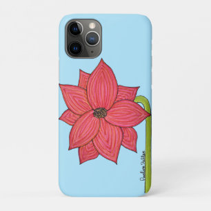 Roter Stern Blumen mit blauem Hintergrund Case-Mate iPhone Hülle