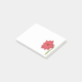 Roter Stern Blumen Post-it Klebezettel (angewinkelt)