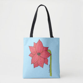Roter Stern Blumen Tasche