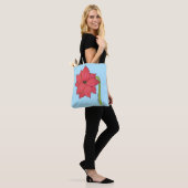 Roter Stern Blumen Tasche (Am Model)