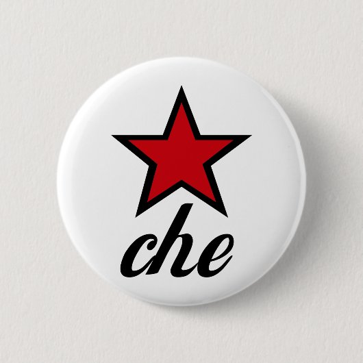 Roter Stern Che Guevara! Button (Vorderseite)