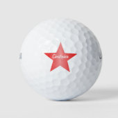 Roter Stern Design Golfball (Vorderseite)
