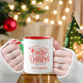 Roter Stern Frohe Weihnachtsfeier Tasse