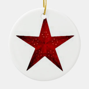 Roter Stern Keramikornament