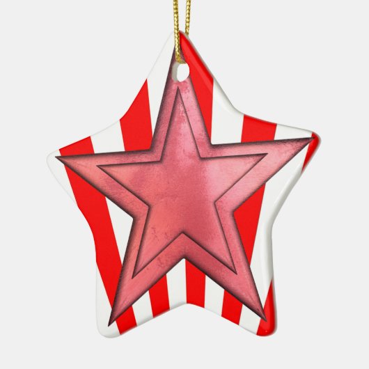 roter Stern Keramikornament (Links)