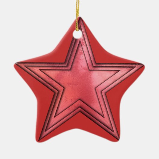 roter Stern Keramikornament (Vorne)