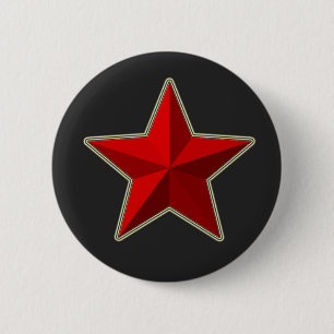 Roter Stern-Knopf Button