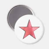 roter Stern Magnet (Vorderseite/Rückseite)
