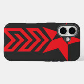 Roter Stern mit Chevron-Pfeilen Case-Mate iPhone Hülle (Rückseite (Horizontal))