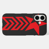 Roter Stern mit Chevron-Pfeilen Case-Mate iPhone Hülle (Rückseite (Horizontal))
