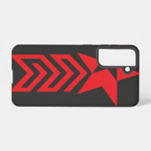 Roter Stern mit Chevron-Pfeilen Samsung Galaxy Hülle (Rückseite (Horizontal))