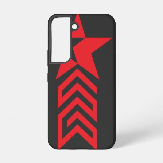 Roter Stern mit Chevron-Pfeilen Samsung Galaxy Hülle (Rückseite)