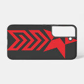 Roter Stern mit Chevron-Pfeilen Samsung Galaxy Hülle (Rückseite (Horizontal))