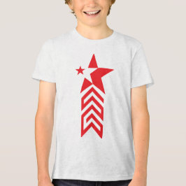 Roter Stern mit Chevron-Pfeilen Tri-Blend Shirt