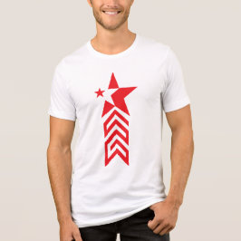 Roter Stern mit Chevron-Pfeilen Tri-Blend Shirt