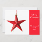 Roter Stern mit Frohe Weihnachtskarte (Vorderseite)