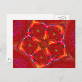 roter Stern Postkarte (Vorne/Hinten)