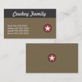 Roter Stern, Schwarzes und TAN-Visitenkarte Visitenkarte (Vorne/Hinten)