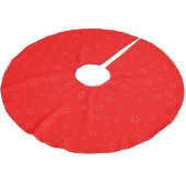 Roter Sterne Baumskirt Polyester Weihnachtsbaumdecke (Schrägansicht)