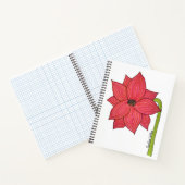 Roter Sternenblume Notizblock (Innenseite)