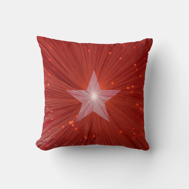 Roter Sternenkissen Kissen (Vorderseite)
