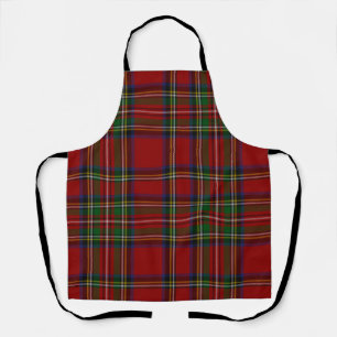Roter Stewart-Karo-Tartan für Weihnachten Schürze