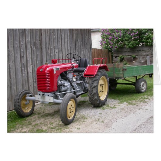 Roter Steyr Traktor T84 (Vorderseite (Horizontal))