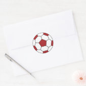 Roter Sticker für den Fußball (Umschlag)