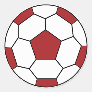 Roter Sticker für den Fußball