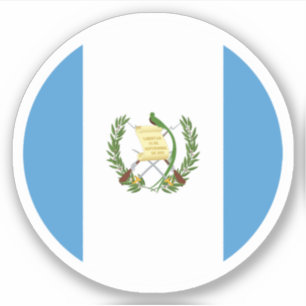 Roter Sticker für die Flagge Guatemalas