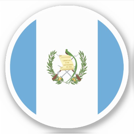 Roter Sticker für die Flagge Guatemalas (Vorderseite)