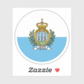 Roter Sticker für die Flagge von San Marino (Blatt)