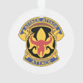 Roter Stier-Flecken und Wappenacrylverzierung Ornament (Rückseite)