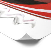Roter Stiletto Shoe Print Poster (Ecke)