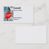 Roter Stoppschild auf Hauptstraße Visitenkarte (Vorne/Hinten)