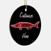 roter Stör kundengebundenes Thunder_Cove Keramik Ornament (Rechts)