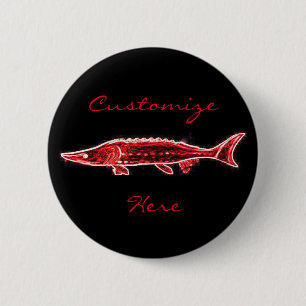 Roter Stör-Logo Button