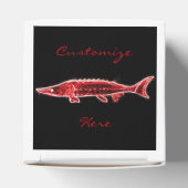 Roter Stör unter Wasser Geschenkschachtel (Oben)