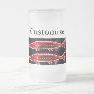 Roter Stör unter Wasser Thunder_Cove Mattglas Bierglas