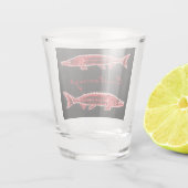 Roter Störenschwimmer Schnapsglas (Rückseite)